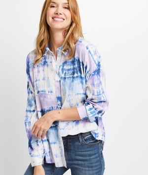 Chemisier oversize tie and dye femme IMPRIME