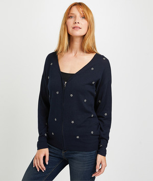 Gilet fin étoile femme MARINE