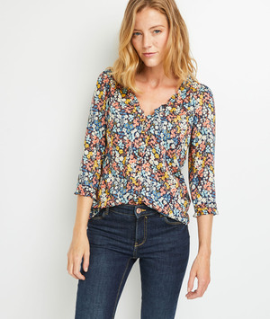 Chemisier fleuri coloré femme MARINE