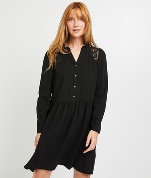 Robe fluide noire femme NOIR