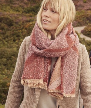 Echarpe losanges femme ROUGE