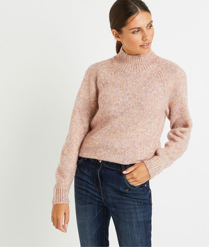 Pull maille rose femme ROSE