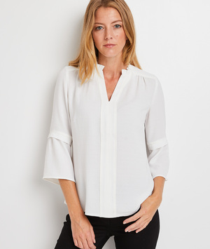 Blouse écru manches 3/4 femme ECRU