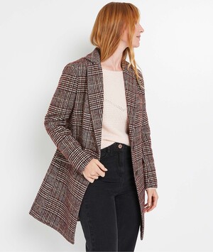 Manteau à carreaux femme BORDEAUX