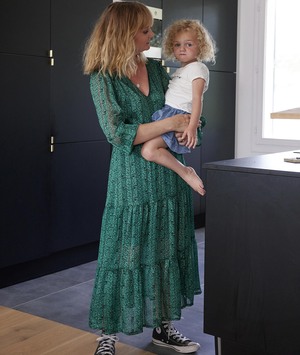 Robe longue verte femme VERT