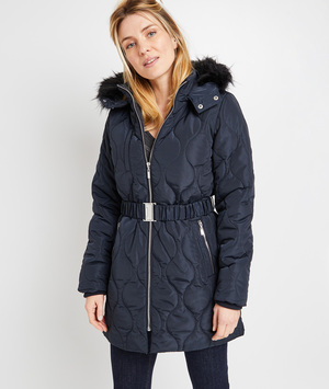 Doudoune matelassée à capuche femme MARINE
