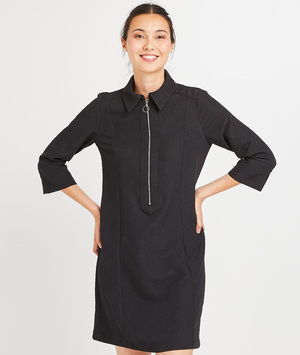 Robe noire zippée femme NOIR