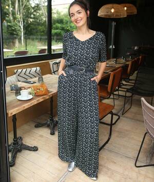 Combinaison fleurie femme MARINE