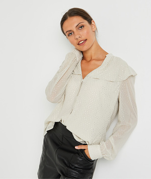 Chemisier fluide beige femme BEIGE