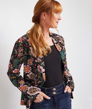Veste imprimée femme IMPRIME FOND NOIR