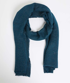 Etole plissée en maille femme BLEU VERT