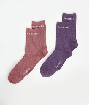Chaussettes femme lot de 2 paires VIOLET