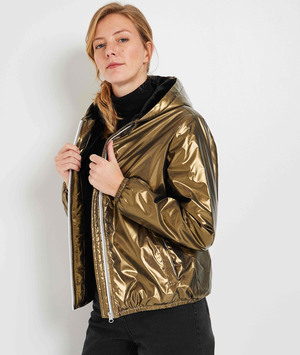 Blouson fourré femme VERT