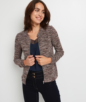 Bombers en maille femme MULTICOLORE
