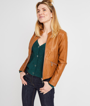 Blouson camel femme TABAC