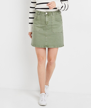 Jupe denim femme KAKI