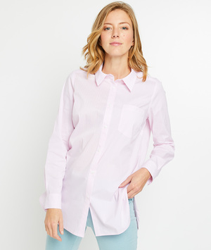 Chemise oversize à rayures femme ROSE