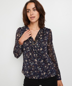 Blouse imprimée femme MARINE