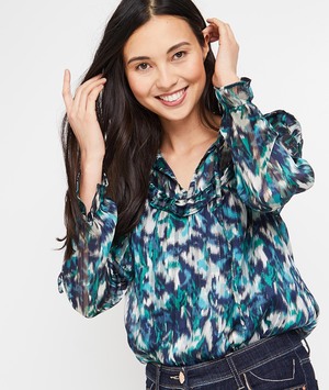 Blouse imprimé femme VERT