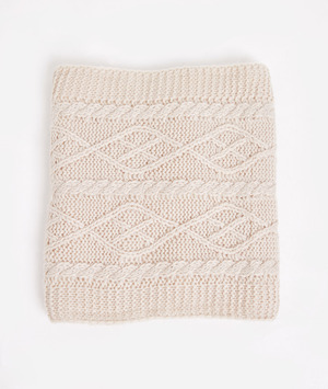 Snood torsadé beige femme ECRU