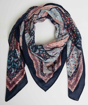 Foulard imprimé patchwork femme MARINE