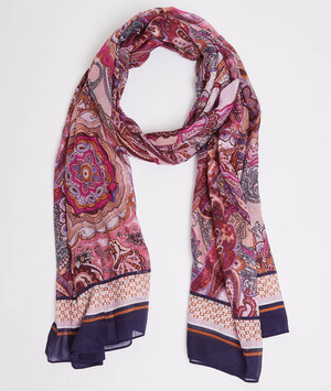 Foulard imprimé cachemire femme LILAS
