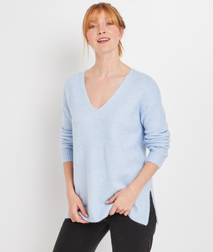 Pull effet loose femme BLEU