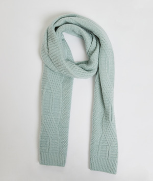 Echarpe en tricot torsadée femme PISTACHE
