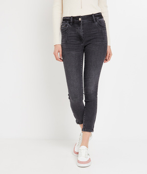 Jean slim raccourci SOHO femme BLACK WASHED