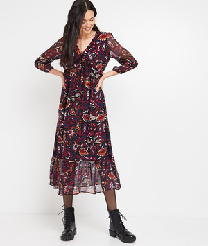 Robe longue à imprimé femme VIOLET