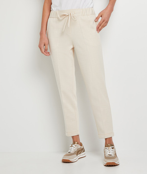 Pantalon cigarette femme ECRU