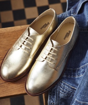Derby en cuir doré femme OR