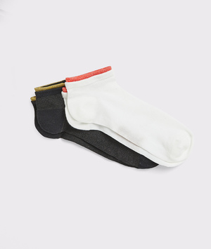 Chaussettes basses (lot de 2) femme BLANC
