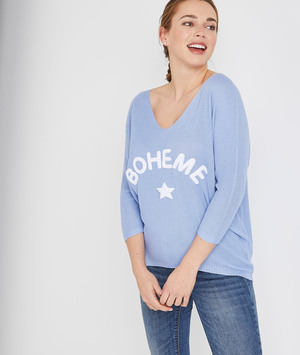 Pull loose femme BLEU