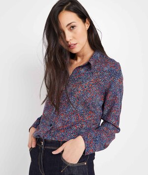 Chemise imprimée femme MARINE