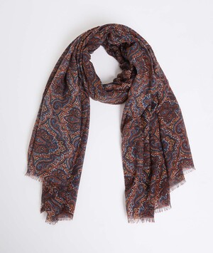 Foulard imprimé cachemire femme CAMEL