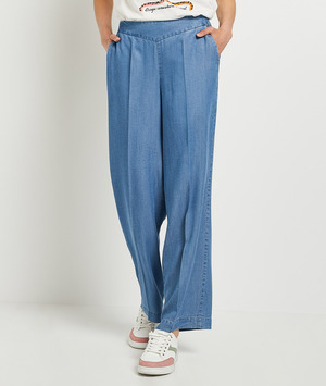 Pantalon tencel denim femme STONE