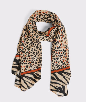 Foulard imprimé animal femme BEIGE