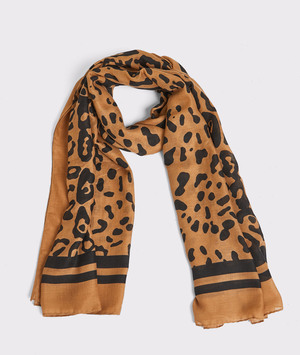 Foulard imprimé léopard femme CAMEL