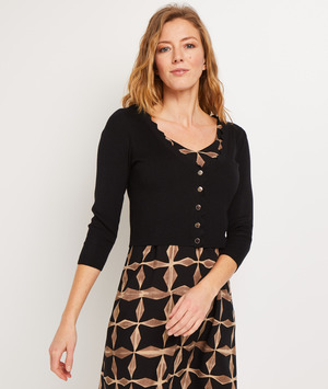 Gilet court femme NOIR