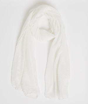 Etole plissée femme BLANC