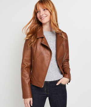 Blouson en simili femme CAMEL
