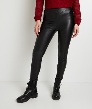 Legging en simili femme NOIR