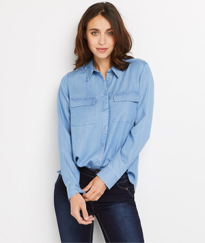 Chemise fluide lyocell femme STONE