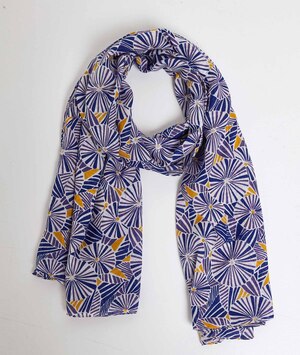 Foulard imprimé femme BLEU