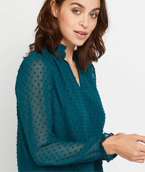 Blouse plumetis femme VERT