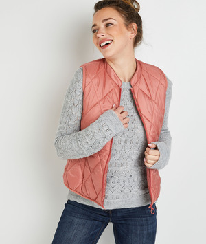 Doudoune sans manches femme ROSE