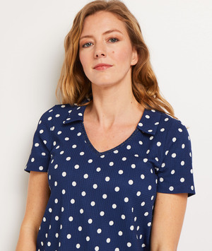 T-shirt à pois femme MARINE