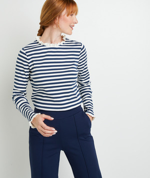 T-shirt marinière femme ECRU