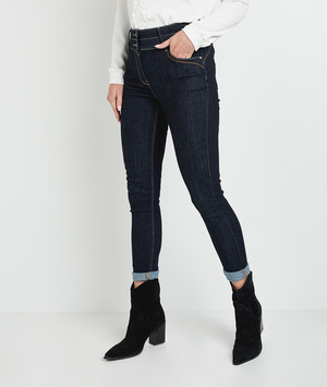 Jean raccourci taille haute HANOI femme BRUT